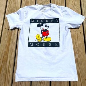 Walt Disney World Unisex M White‎ Short Sleeve T Shirt Mickey Mouse Clean